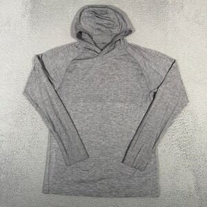 Lululemon Hoodie Mens Small Gray Metal Vent Tech Pullover Shirt Lightweight Gym